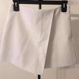 Zara Asymmetrical White Skirt